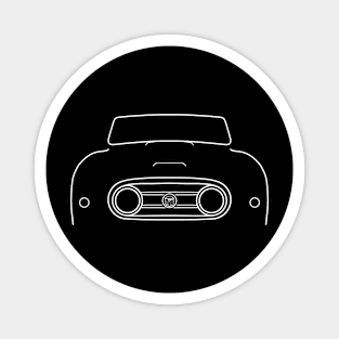 Nash Healey 1950s classic sports car white outline graphic Magnet